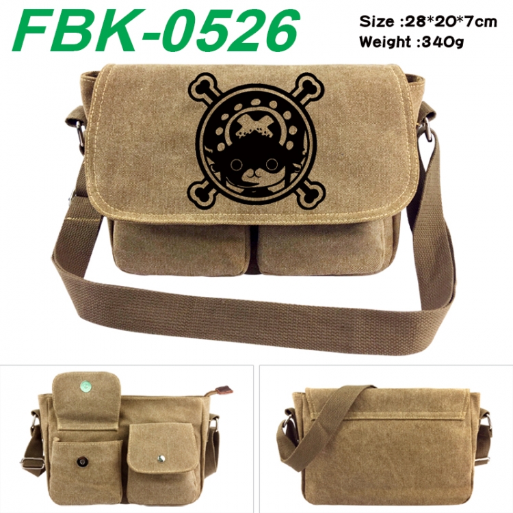 One Piece Anime peripheral canvas shoulder bag shoulder bag 28x20x7cm