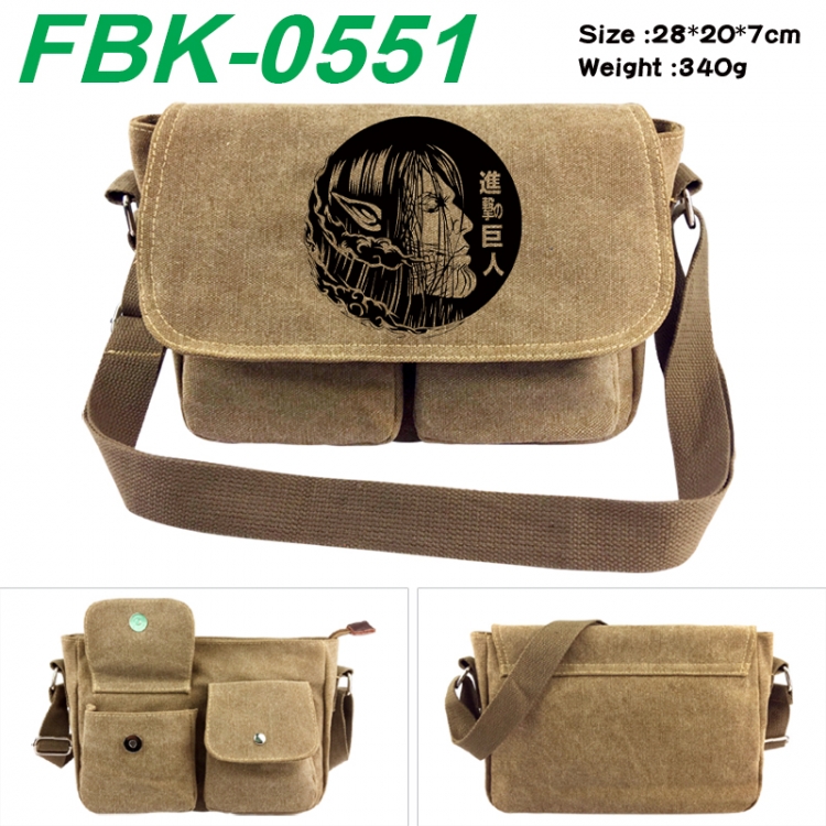 Shingeki no Kyojin Anime peripheral canvas shoulder bag shoulder bag 28x20x7cm