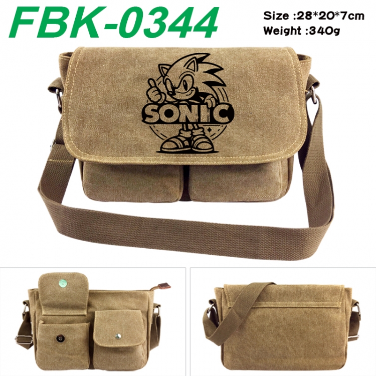 Sonic The Hedgehog Anime peripheral canvas shoulder bag shoulder bag 28x20x7cm