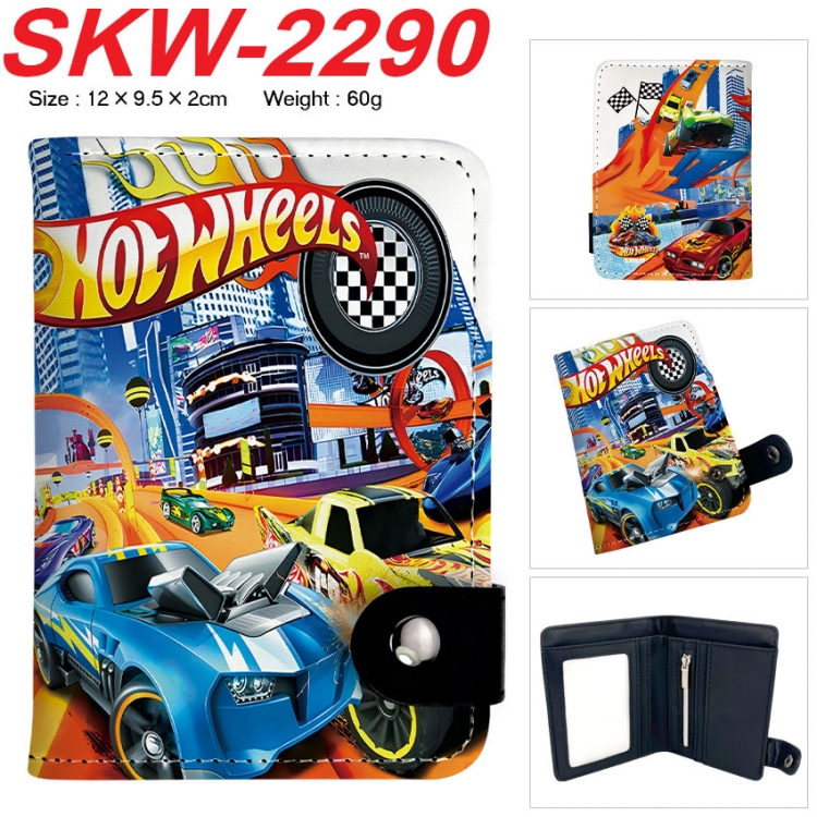 Hot wheels Anime vertical button folding wallet 12X9.5X2CM 60g