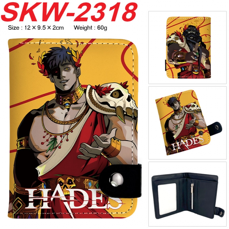 Hades Anime vertical button folding wallet 12X9.5X2CM 60g