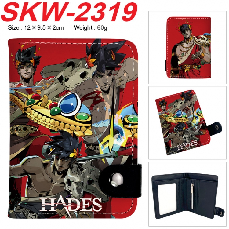 Hades Anime vertical button folding wallet 12X9.5X2CM 60g