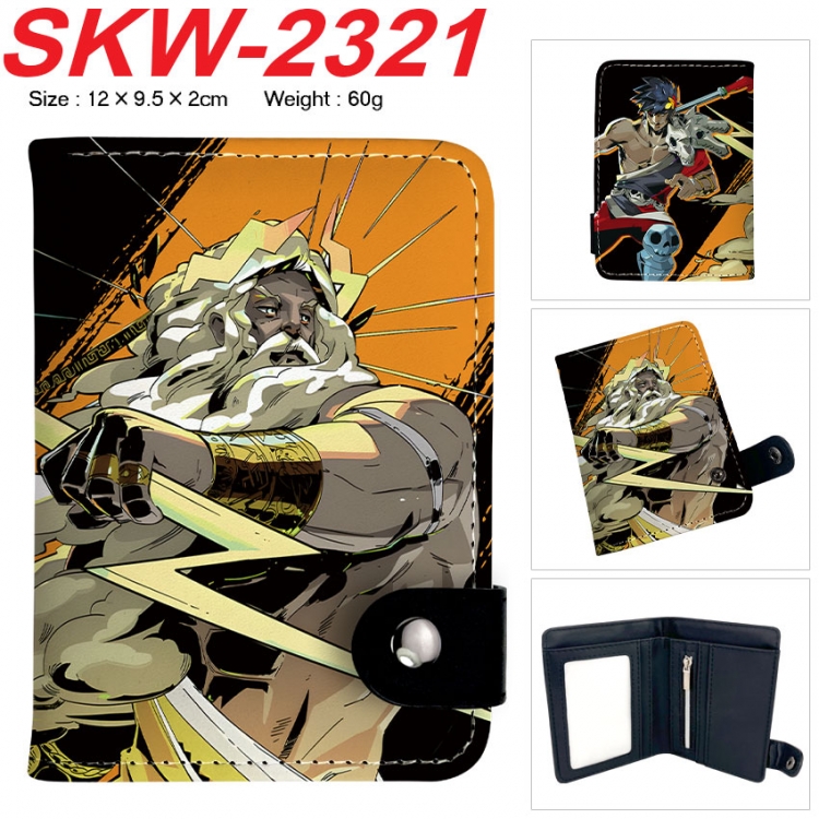 Hades Anime vertical button folding wallet 12X9.5X2CM 60g
