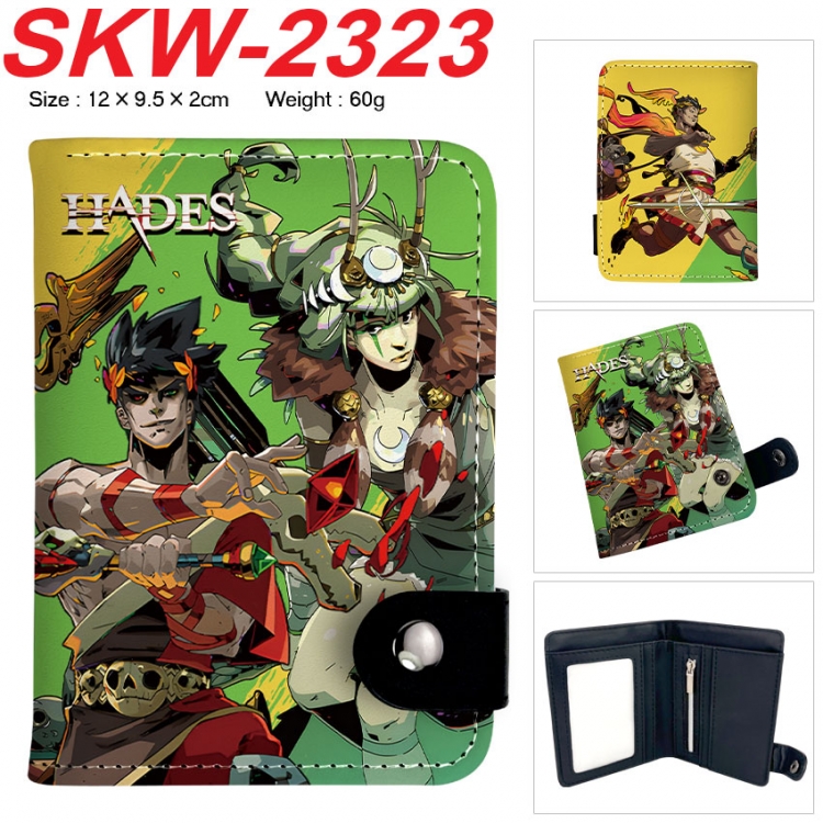 Hades Anime vertical button folding wallet 12X9.5X2CM 60g