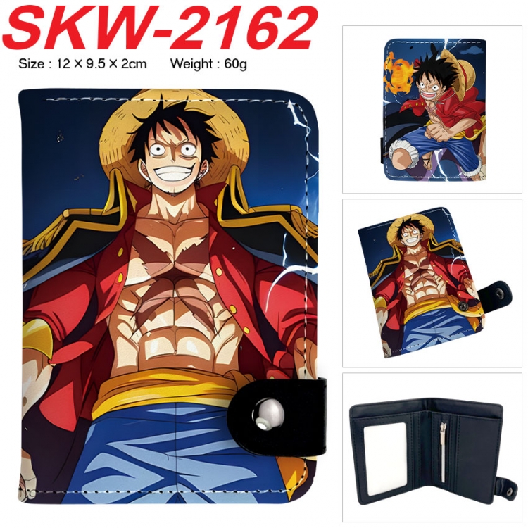 One Piece Anime vertical button folding wallet 12X9.5X2CM 60g