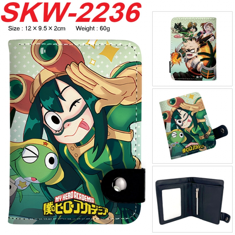 My Hero Academia Anime vertical button folding wallet 12X9.5X2CM 60g