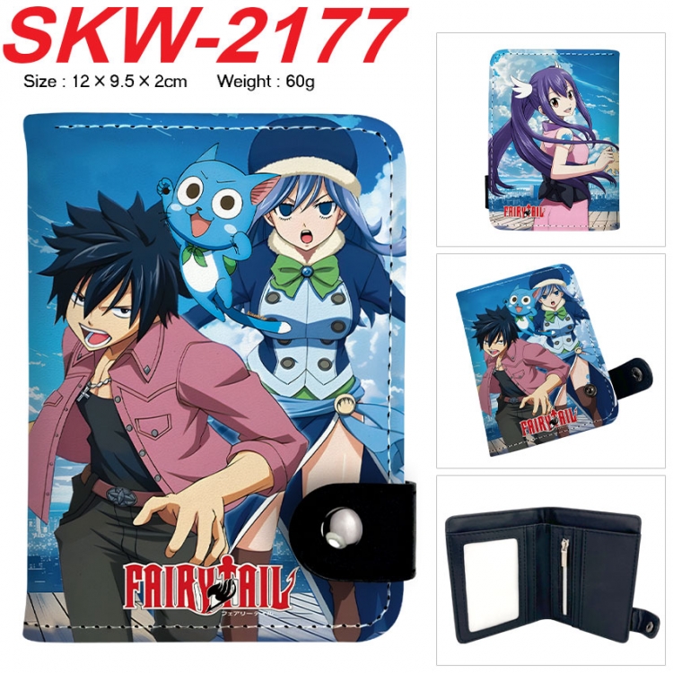 Fairy tail Anime vertical button folding wallet 12X9.5X2CM 60g