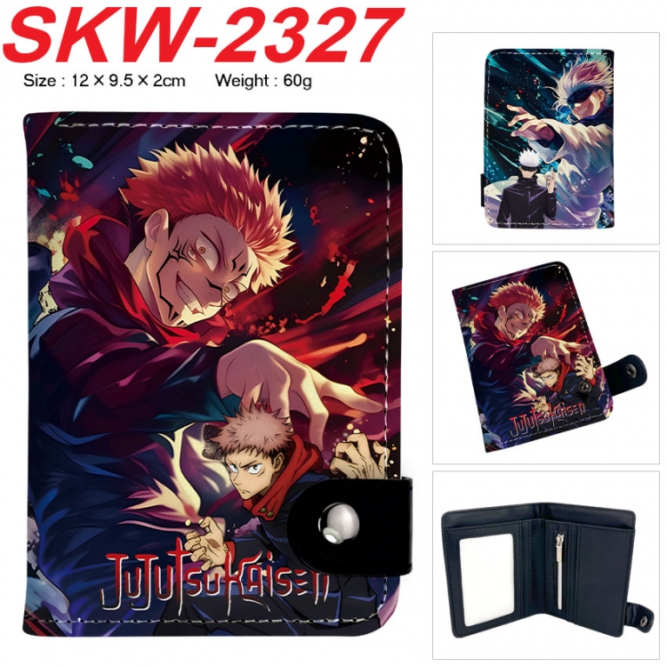 Jujutsu Kaisen Anime vertical button folding wallet 12X9.5X2CM 60g