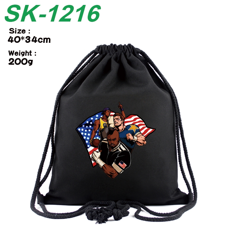 City of the Wolves Anime Coloring Book Drawstring Backpack 40X34cm 200g