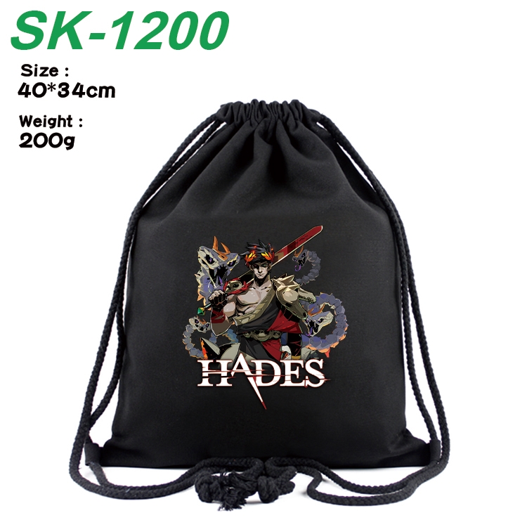 Hades Anime Coloring Book Drawstring Backpack 40X34cm 200g