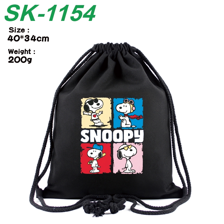 Snoopy Anime Coloring Book Drawstring Backpack 40X34cm 200g