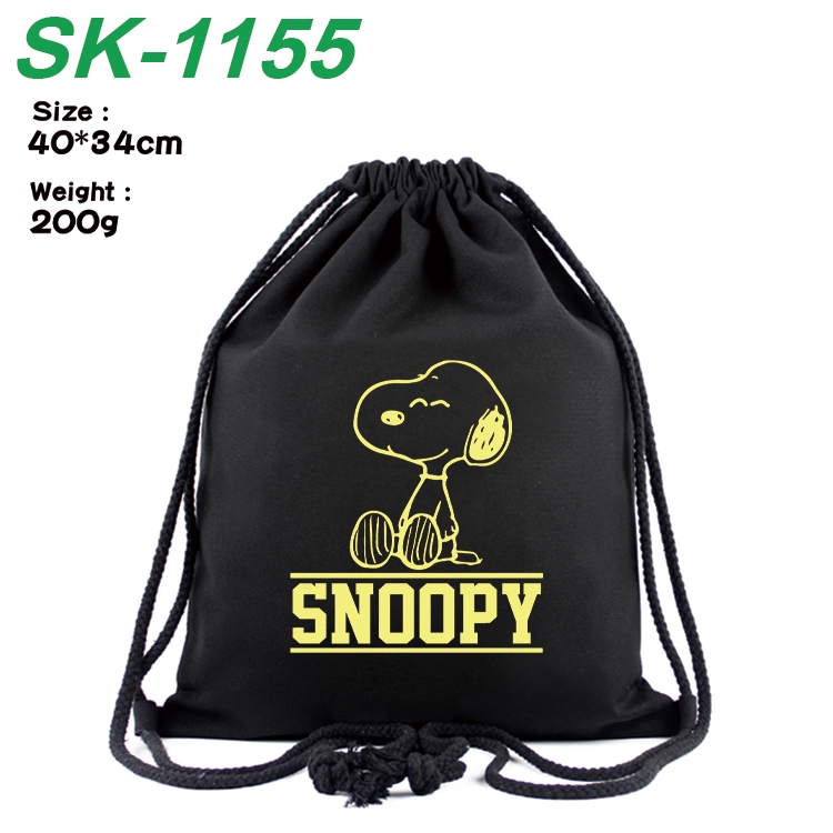 Snoopy Anime Coloring Book Drawstring Backpack 40X34cm 200g