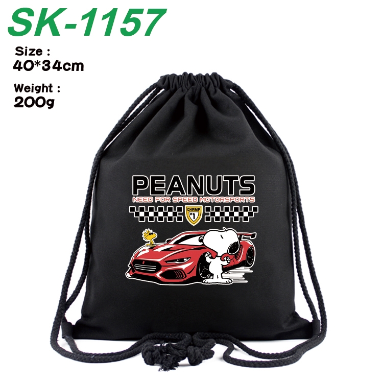 Snoopy Anime Coloring Book Drawstring Backpack 40X34cm 200g