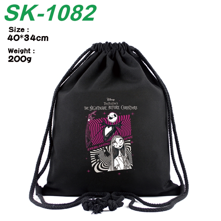 The Nightmare Before Christmas Anime Coloring Book Drawstring Backpack 40X34cm 200g