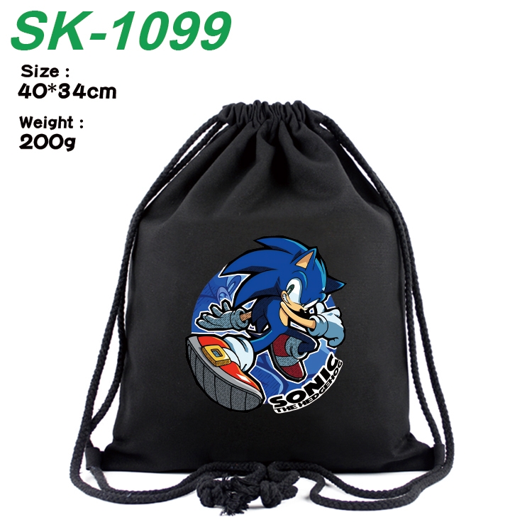 Sonic The Hedgehog Anime Coloring Book Drawstring Backpack 40X34cm 200g