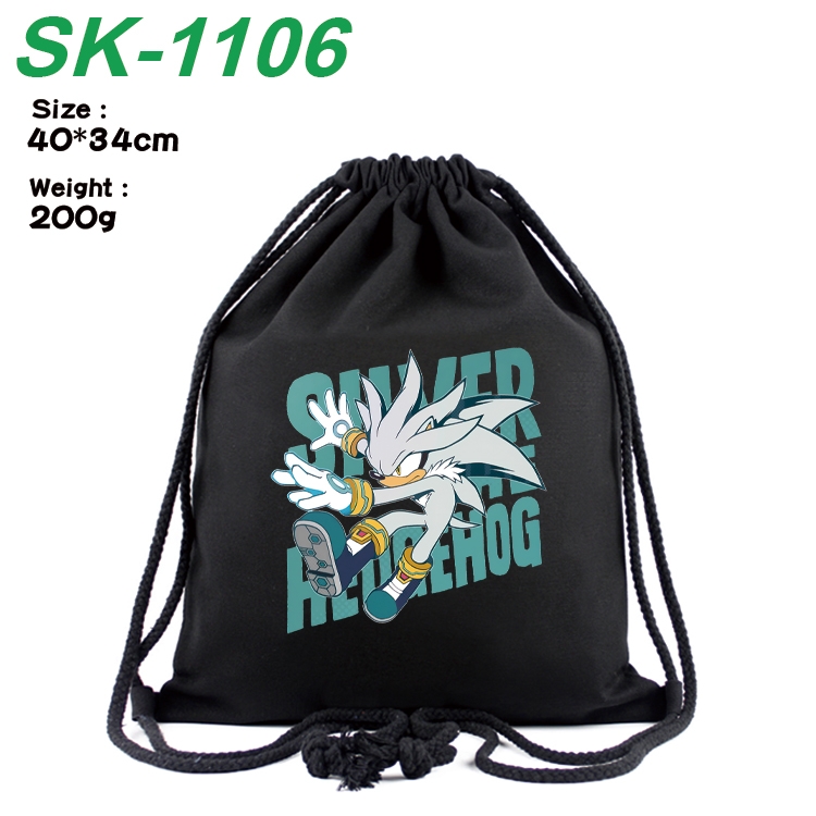 Sonic The Hedgehog Anime Coloring Book Drawstring Backpack 40X34cm 200g
