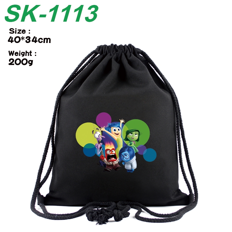 Inside Out Anime Coloring Book Drawstring Backpack 40X34cm 200g
