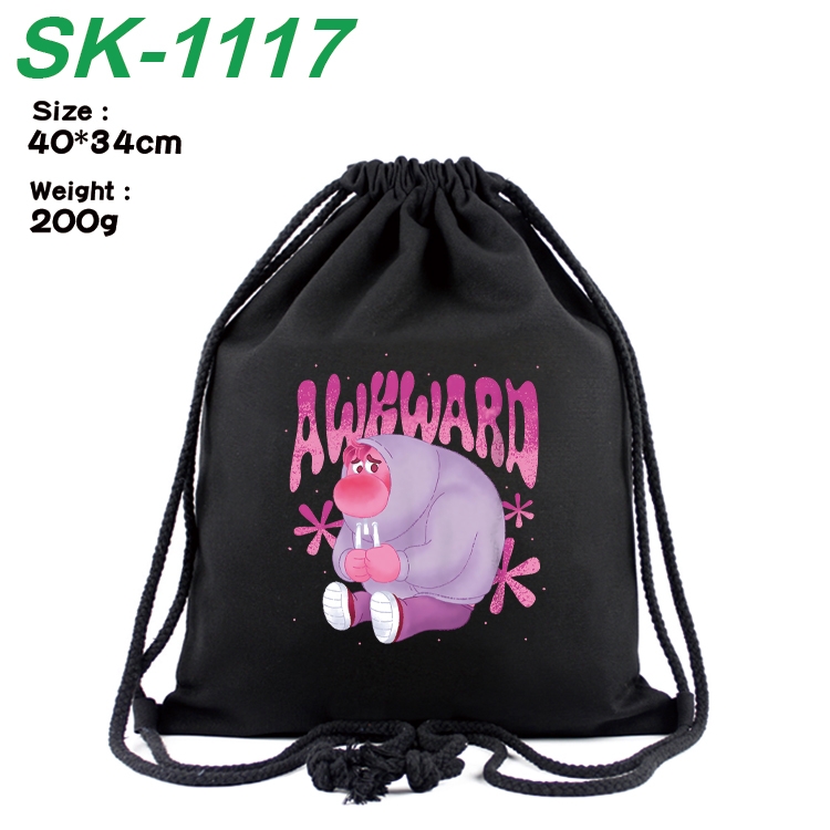 Inside Out Anime Coloring Book Drawstring Backpack 40X34cm 200g