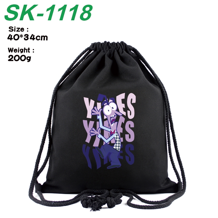 Inside Out Anime Coloring Book Drawstring Backpack 40X34cm 200g