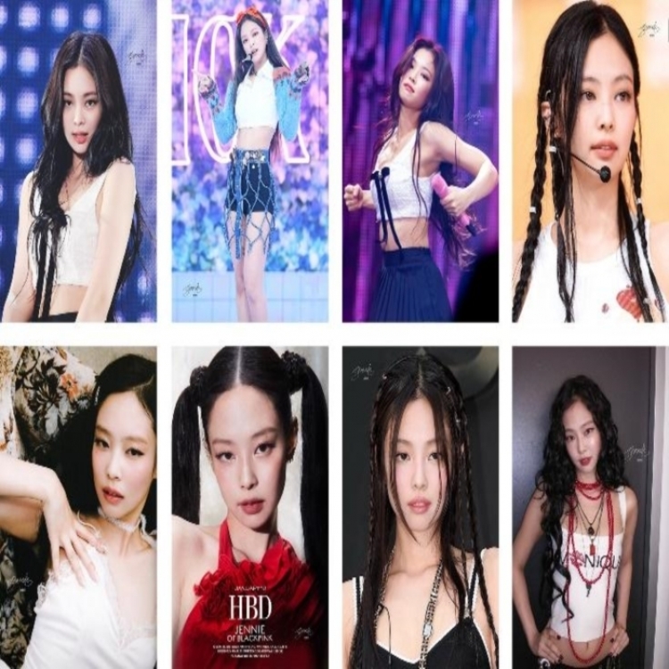 BLACK PINK Embossed poster 8 pcs a set 42X29CM price for 5 sets 