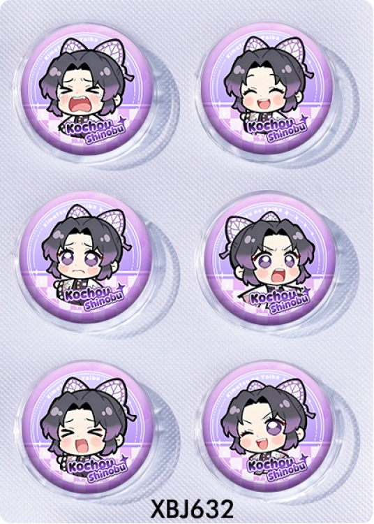 Demon Slayer Kimets Anime peripheral pill bar badge 25mm a set of 6 price for 5 sets