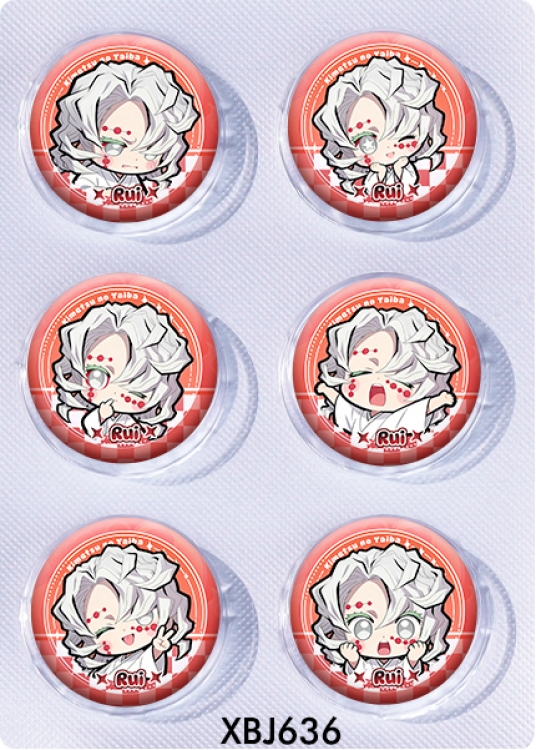 Demon Slayer Kimets Anime peripheral pill bar badge 25mm a set of 6 price for 5 sets