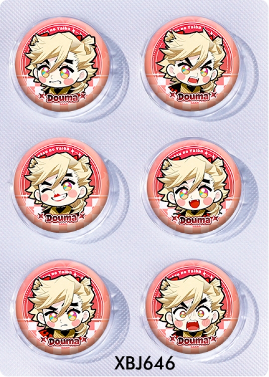 Demon Slayer Kimets Anime peripheral pill bar badge 25mm a set of 6 price for 5 sets