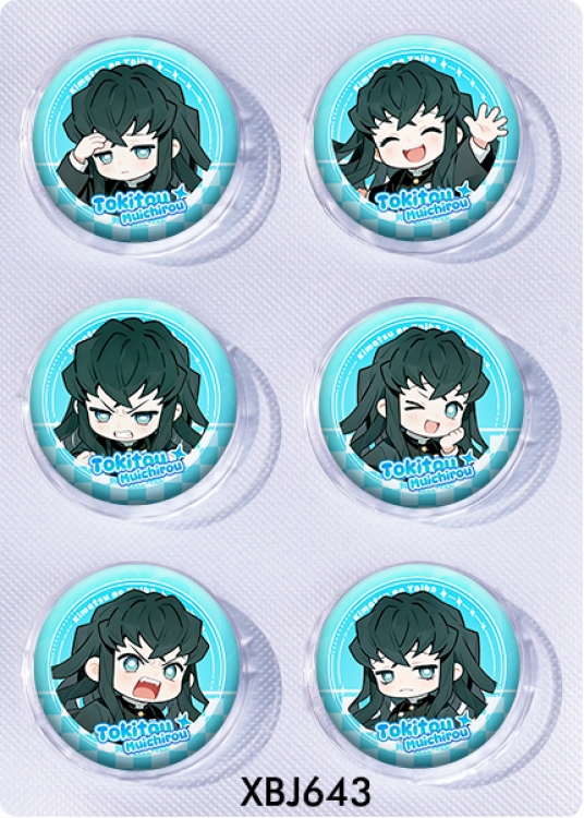 Demon Slayer Kimets Anime peripheral pill bar badge 25mm a set of 6 price for 5 sets