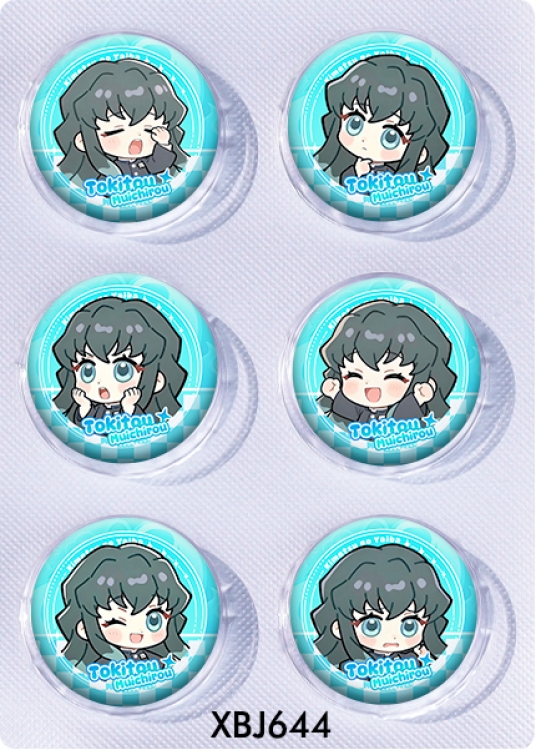 Demon Slayer Kimets Anime peripheral pill bar badge 25mm a set of 6 price for 5 sets