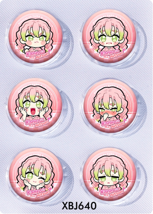 Demon Slayer Kimets Anime peripheral pill bar badge 25mm a set of 6 price for 5 sets
