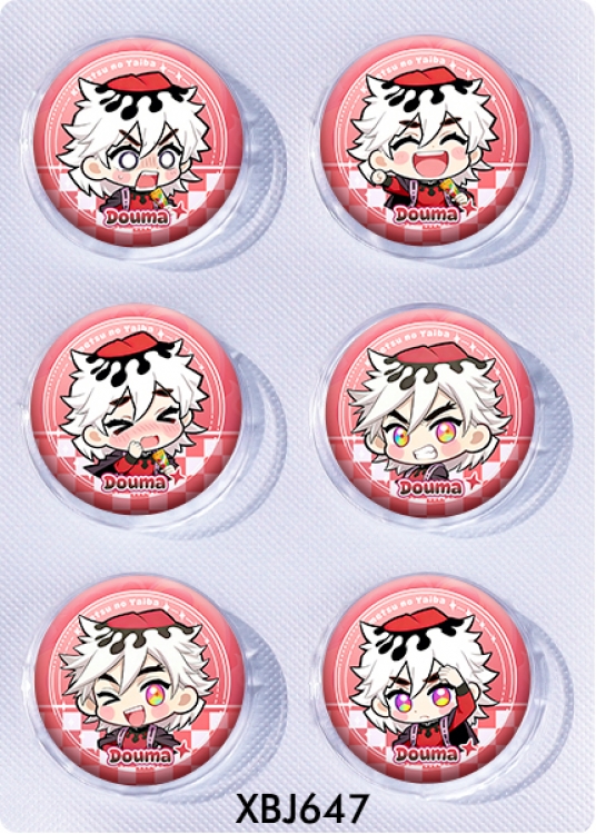 Demon Slayer Kimets Anime peripheral pill bar badge 25mm a set of 6 price for 5 sets