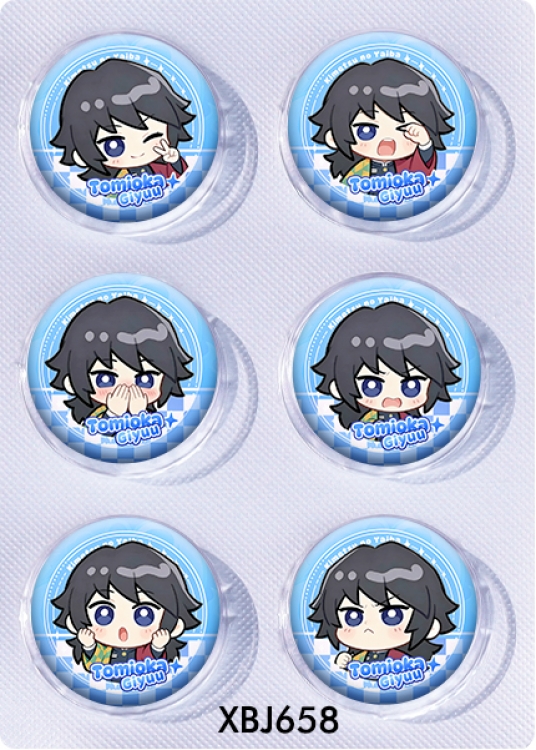 Demon Slayer Kimets Anime peripheral pill bar badge 25mm a set of 6 price for 5 sets
