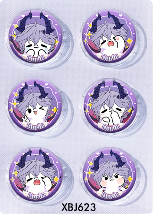 Genshin Impact Anime peripheral pill bar badge 25mm a set of 6 price for 5 sets 