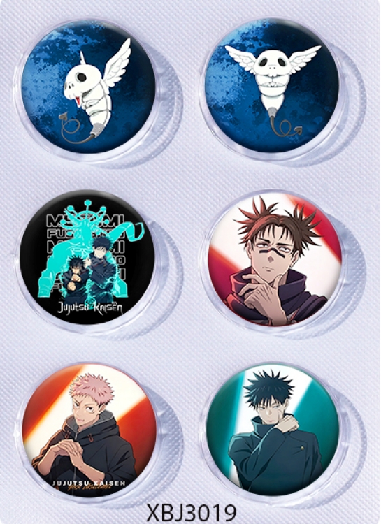 Jujutsu Kaisen  Anime peripheral pill bar badge 25mm a set of 6 price for 5 sets
