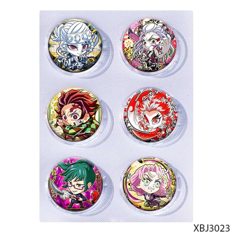 Demon Slayer Kimets Anime peripheral pill bar badge 25mm a set of 6 price for 5 sets 