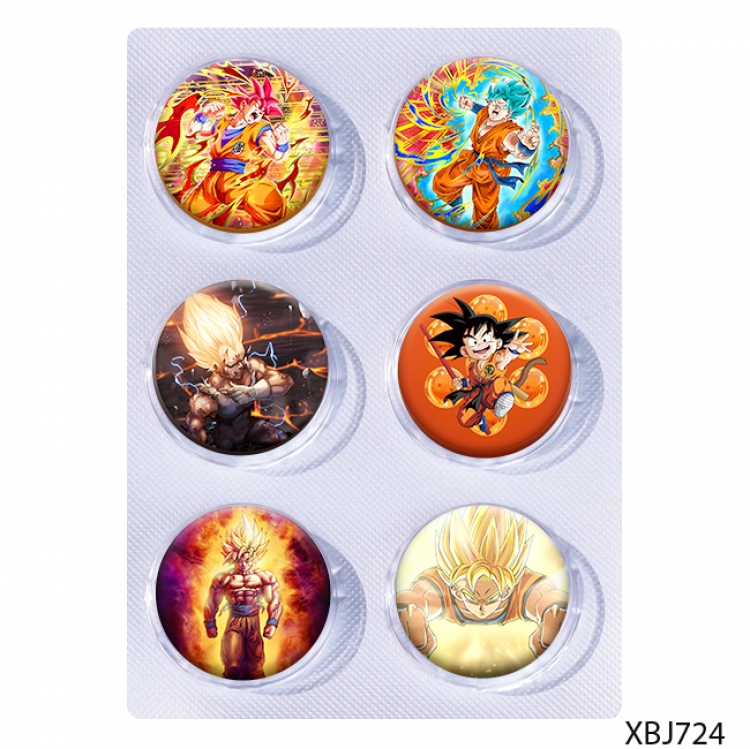 DRAGON BALL Anime peripheral pill bar badge 25mm a set of 6 price for 5 sets 