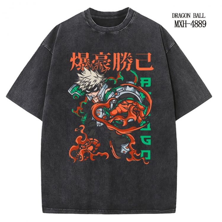 Demon Slayer Kimets Anime peripheral pure cotton washed and worn T-shirt from S to 2XL
