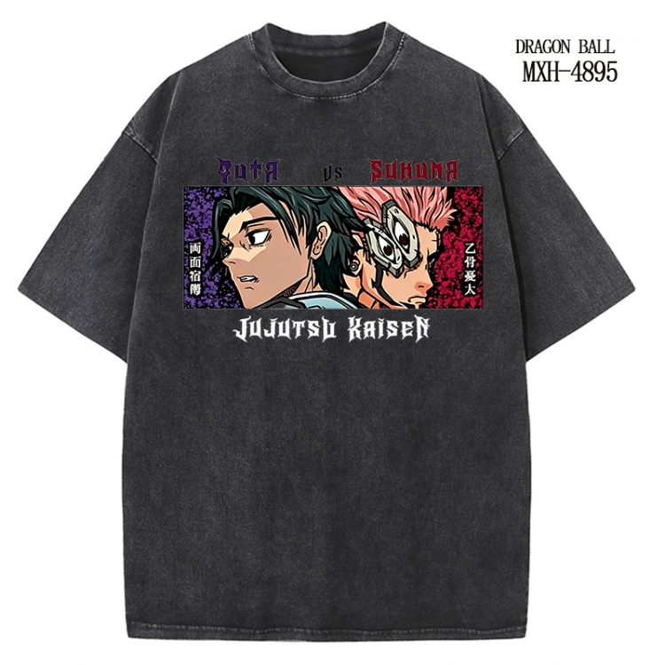 Demon Slayer Kimets Anime peripheral pure cotton washed and worn T-shirt from S to 2XL