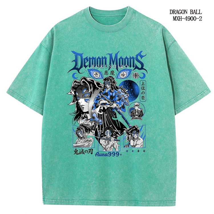Demon Slayer Kimets Anime peripheral pure cotton washed and worn T-shirt from S to 2XL