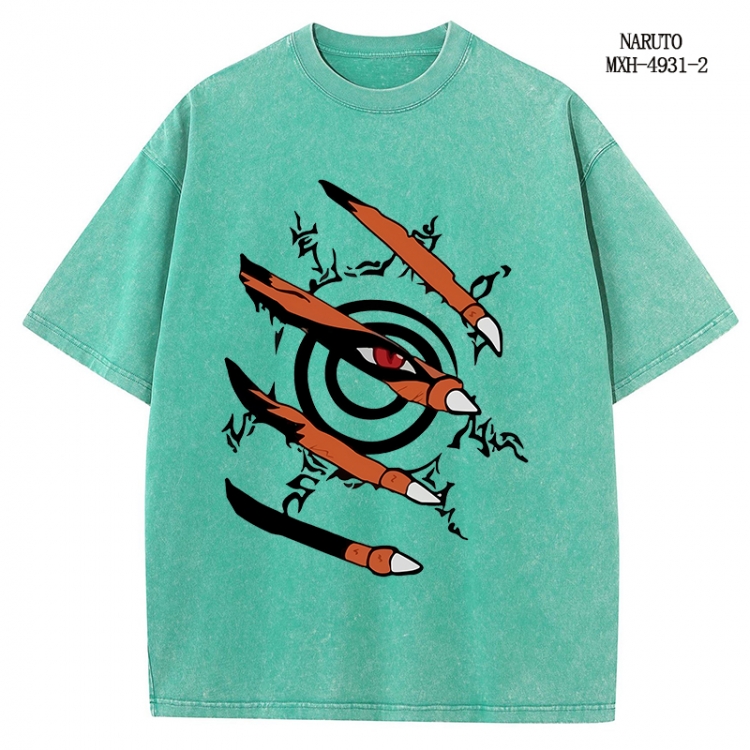 Naruto Anime peripheral pure cotton washed and worn T-shirt from S to 2XL