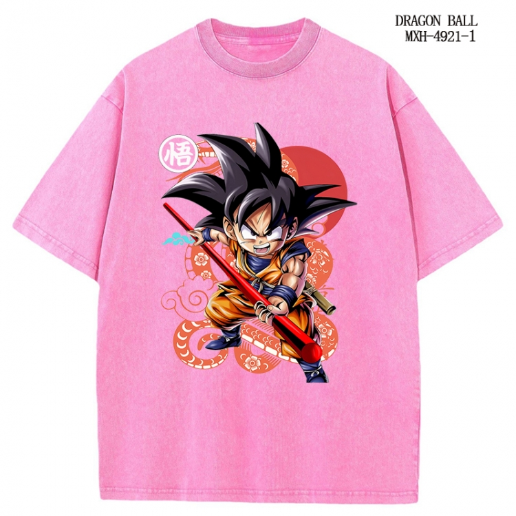 DRAGON BALL Anime peripheral pure cotton washed and worn T-shirt from S to 2XL