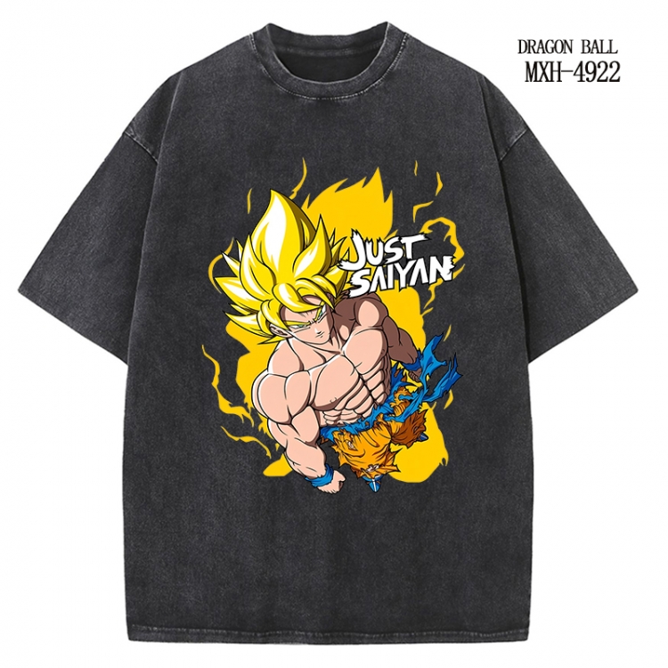 DRAGON BALL Anime peripheral pure cotton washed and worn T-shirt from S to 2XL