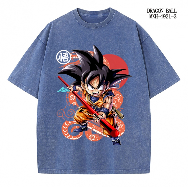 DRAGON BALL Anime peripheral pure cotton washed and worn T-shirt from S to 2XL