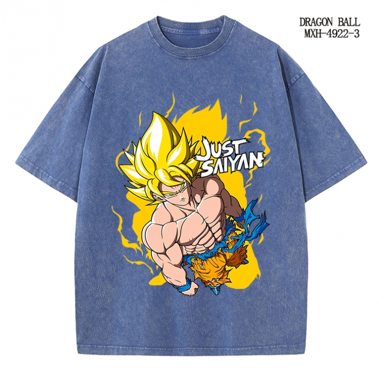 DRAGON BALL Anime peripheral pure cotton washed and worn T-shirt from S to 2XL