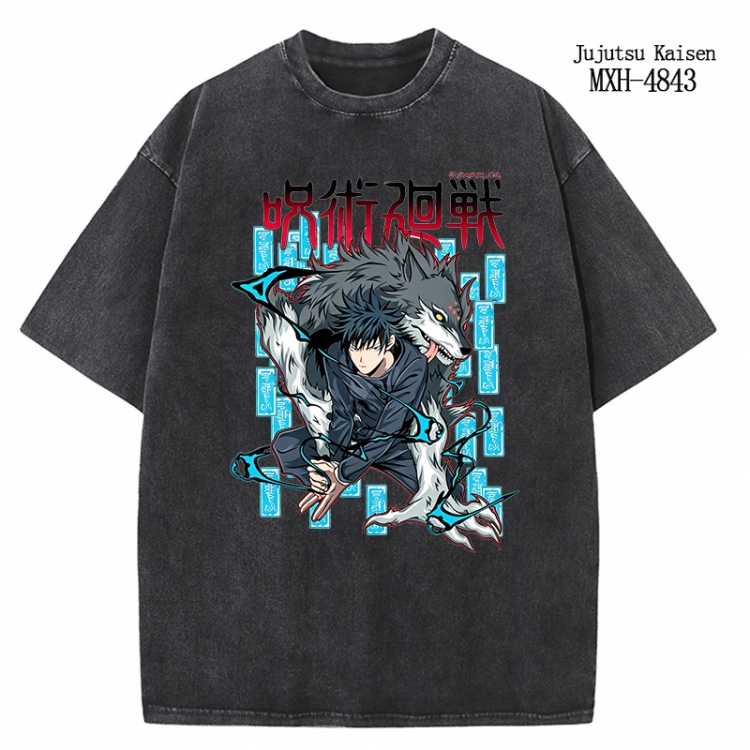 Jujutsu Kaisen Anime peripheral pure cotton washed and worn T-shirt from S to 2XL