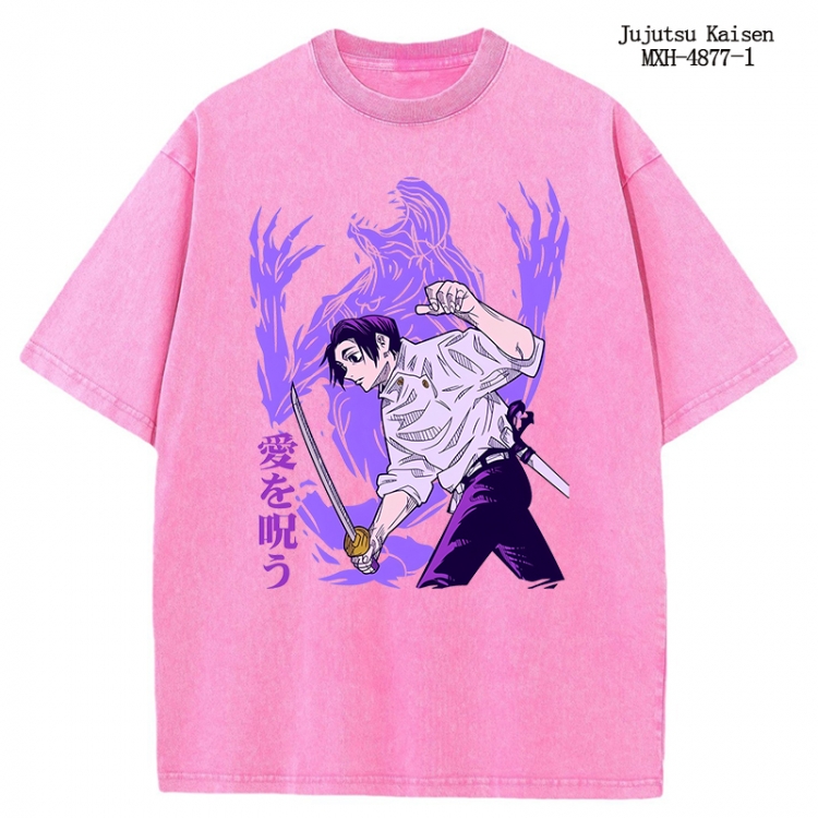 Jujutsu Kaisen Anime peripheral pure cotton washed and worn T-shirt from S to 2XL