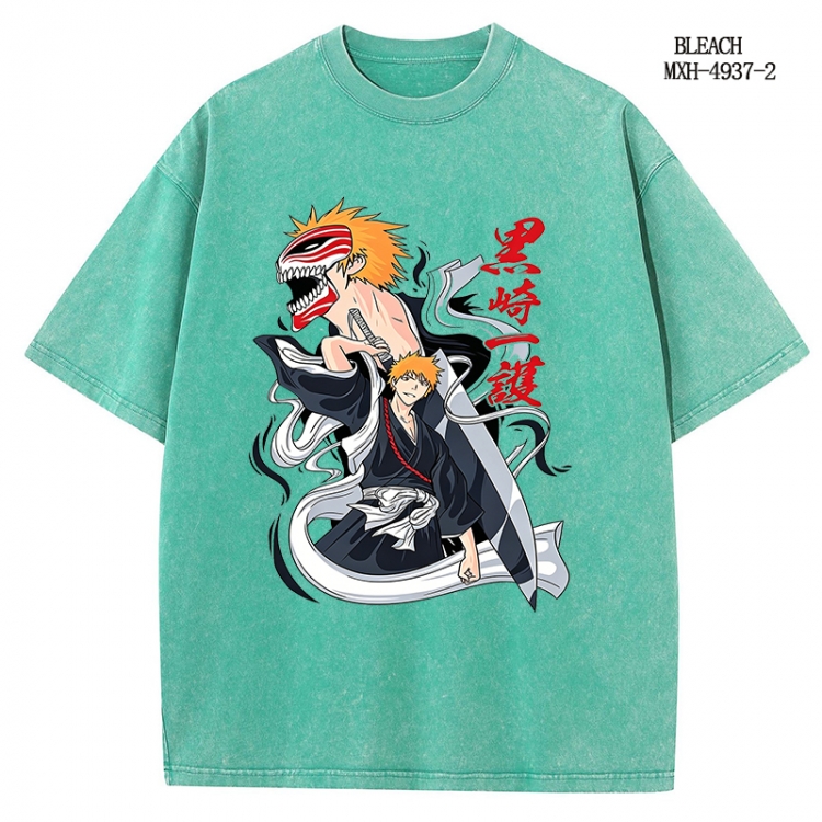 Bleach Anime peripheral pure cotton washed and worn T-shirt from S to 2XL