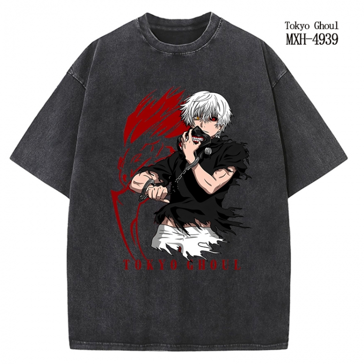 Tokyo Ghoul Anime peripheral pure cotton washed and worn T-shirt from S to 2XL