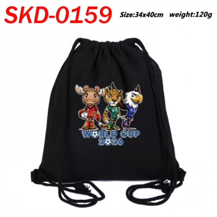 World Cup Anime Colored Drawstring Bag Backpack 40X34cm 120g