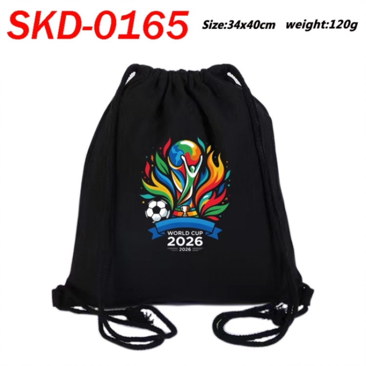 World Cup Anime Colored Drawstring Bag Backpack 40X34cm 120g